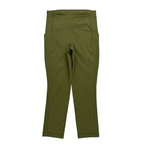 Lululemon Swift Speed High-Rise Crop 21" Leggings Size 4 Moss Green EUC